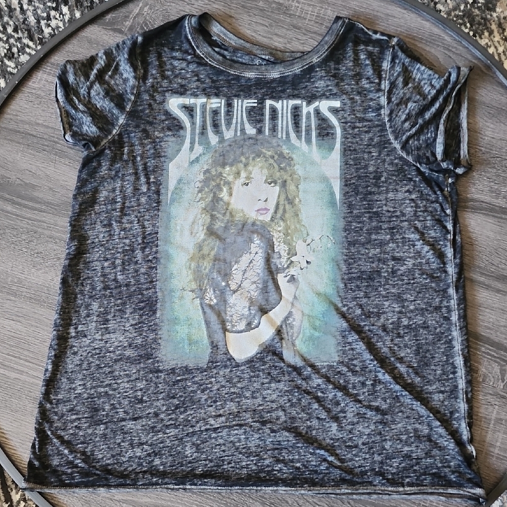 Gray Stevie Nicks Graphic T-Shirt